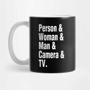 Person & Woman & Man & Camera & TV Mug